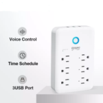 Gosund P2 Smart Wall Outlet Extender 3 USB Ports 6 AC Outlets Sockets Plug Extender for Alexa Google ***** ** *