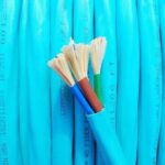 250' ft, 48 Fiber Optic Cable, 50/125 µm 10 Gig, Aqua Plenum OM3 Multimode OFNP